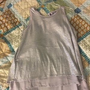 Silver Sequin tank top